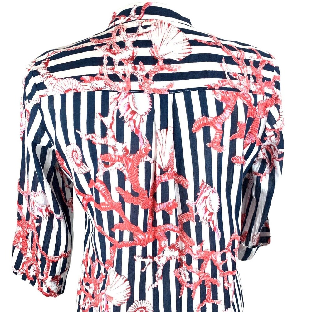 Antica Santoria Italy Long Sleeve Lightweight Tunic Top Blouse Cover Up Sz‎ S/M - Picture 6 of 12